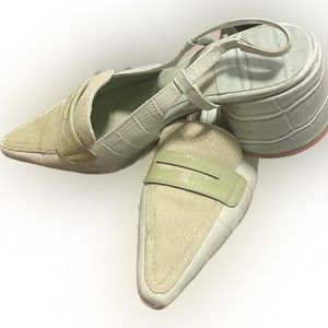 Jeffrey Campbell FERRA Heeled Slingbacks in Mint Green Size 7